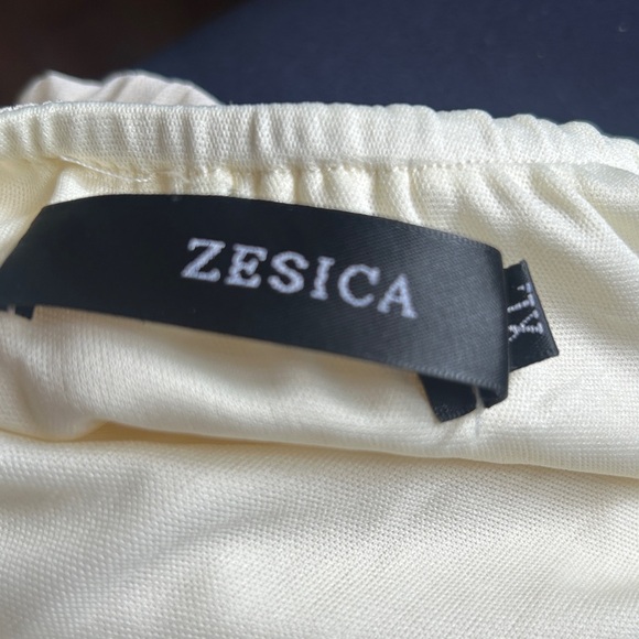 ZESICA Women's 2023 Boho Summer One Shoulder Sleeveless Ruffle Tiered Dress - Picture 3 of 3